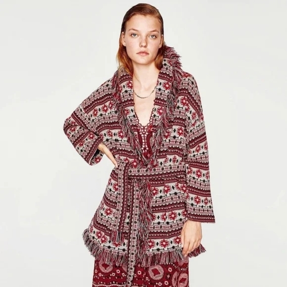 Zara tribal print jacket size S like new - Picture 1 of 11
